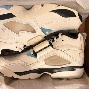 Nike Athletic Shoes in Cream, Black, and Blue